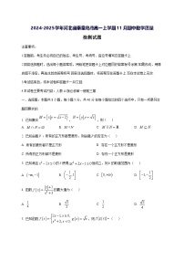 2024—2025学年度河北省秦皇岛市高一上学期11月（期中）数学试题