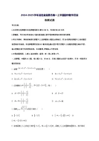 2024—2025学年度湖北省宜昌市高一上学期期中数学试题