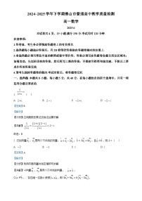 广东省佛山市2024-2025学年高一下学期期末教学质量检测数学试题（解析版）-A4