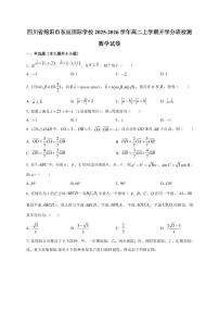 2025~2026学年四川省绵阳市东辰国际学校高二上册开学分班检测数学试卷【含解析】