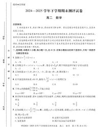 河南省安阳市滑县2024-2025学年高二下学期期末测评数学试卷+答案