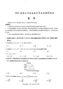 2025届广东省湛江市普通高中毕业班高三上学期10月份调研测试数学试题及答案