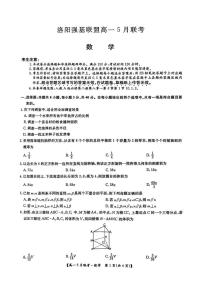 河南省洛阳市强基联盟2024-2025学年高一下学期5月月考数学试卷+答案