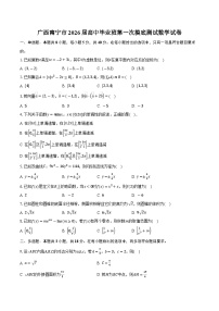 广西南宁市2026届高中毕业班第一次摸底测试数学试卷（含答案）