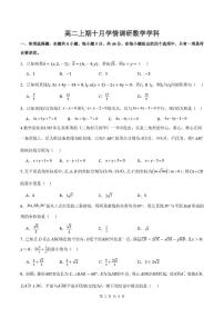 河南省郑州市第二高级中学2025-2026学年高二上学期十月月考数学试卷