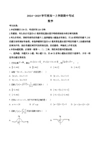 广东省深圳市深圳盟校期中联盟考试2024-2025学年高一上学期11月期中考试数学试题及答案