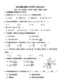 北京市十一学校2025-2026学年高三上学期10月月考数学试题