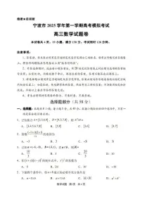浙江省宁波市2026届高三上学期高考一模考试数学试卷（含答案）
