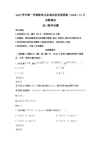 精品解析：浙江省浙东北县域名校发展联盟(ZDB)2025-2026学年高三上学期11月诊断测试数学试题（解析版）