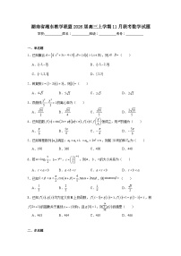 2025-2026学年湖南省湘东教学联盟高三上学期11月联考数学试题（附答案解析）