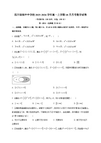 四川省阆中中学校2025~2026学年高一上册（10月）月考数学试卷