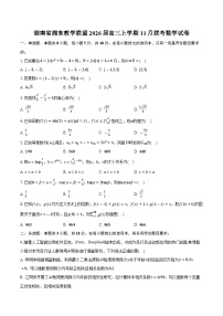 湖南省湘东教学联盟2026届高三上学期11月联考数学试卷（含答案）