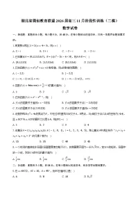 湖北省圆创教育联盟2026届高三11月阶段性训练（二模）数学试卷（含答案）