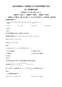 安徽省合肥市普通高中六校联盟2025-2026学年高三上学期11月期中考试数学试卷（Word版附解析）