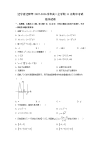 辽宁省辽阳市2025-2026学年高一上学期11月期中考试数学试卷（学生版）