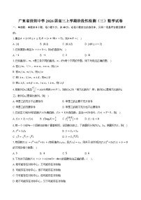 广东省深圳中学2026届高三上学期阶段性检测（三）数学试卷（含答案）