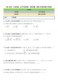 解三角形：中线问题、角平分线问题、高线问题、最值与范围问题专项训练-2026年高考数学一轮复习专项训练专题（含答案）