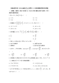 河南省联考2026届高三上学期11月质量检测数学试卷（学生版）