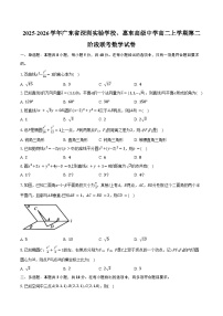 2025-2026学年广东省深圳实验学校、惠东高级中学高二上学期第二阶段联考数学试卷（含答案）