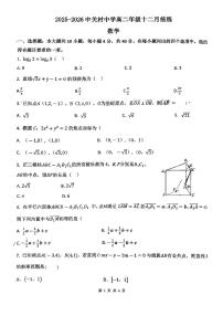 2025北京中关村中学高二上12月月考数学试卷
