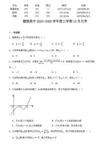 黑龙江省哈尔滨德强高级中学2025-2026学年高二上学期12月月考数学试卷