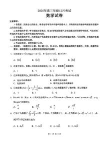 湖北省云学联盟2026届高三上学期12月考试 数学试卷（PDF图片版）