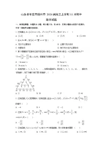 山东省枣庄市滕州市2026届高三上学期11月期中数学试卷（学生版）