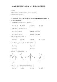 广东省惠州市第八中学2025-2026学年高一上学期期中考试数学试题（含答案）
