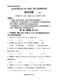 2025-2026学年山东省实验中学高二上学期第三次诊断性考试数学试题(,有答案)