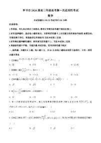 贵州省毕节市2026届高三上学期1月一模数学试题（Word版附解析）