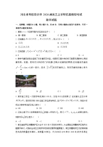 2026届河北省名校联合体高三上学期仿真模拟考试数学试卷（学生版）