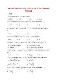 安徽省宿州市多校2025~2026学年高二上学期12月教学质量摸底检测数学试题 [含答案]