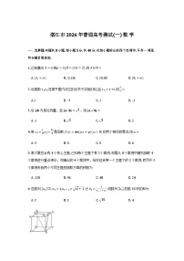 广东省湛江市2026届高三上学期一模数学试卷含解析（word版+pdf版）