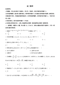广西崇左市2025-2026学年高二上学期1月期末数学试题（原卷版+解析版）