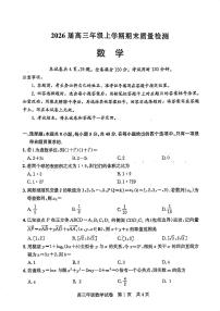 湖北省武汉市武昌区2026届高三上学期1月期末考试数学试题（PDF版附答案）