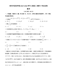 河南省郑州外国语学校2026届高三上学期调研5考试数学试卷含解析（word版）