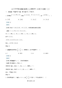 重庆市永川中学2026届高三上学期数学一诊复习题（三）试题（Word版附解析）