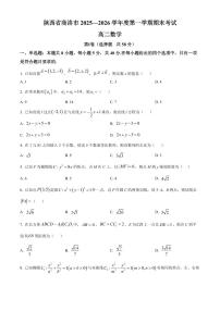 陕西省商洛市2025-2026学年高二上学期2月期末数学试题（试卷+解析）