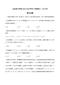安徽省滁州市定远县育才学校2025-2026学年高二（上）1月月考数学试题（含答案）