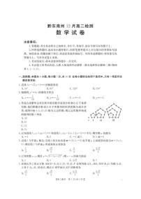 2025-2026学年贵州省黔东南州高二上学期12月检测数学_(含解析_)试卷