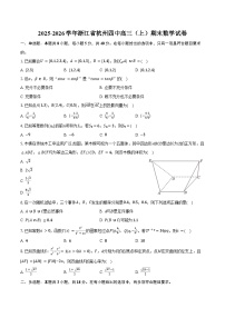 2025-2026学年浙江省杭州四中高三（上）期末数学试卷（含答案）