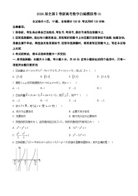 2026届全国Ⅰ卷新高考数学自编模拟卷01（附答案解析）