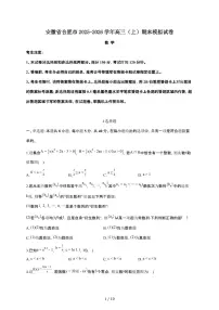 安徽省合肥市2025~2026学年高三上册期末模拟数学检测试卷（含答案）