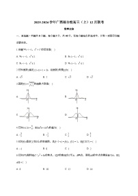 2025-2026学年广西部分校高三上学期联考数学检测试题（（12月）月考）含答案