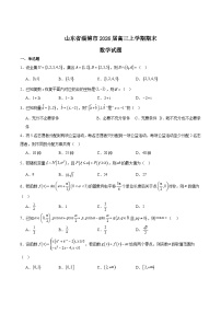 山东省淄博市2026届高三上学期期末考试数学试卷（Word版附解析）