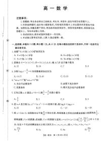 金太阳广东省2028届高一上学期1月期末联考248A数学试卷（含答案）