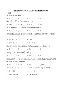 安徽省黄山市2026届高三上学期第一次质量检测数学试题（Word版附解析）