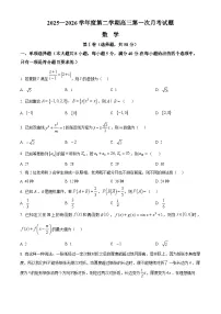 海南省文昌中学2026届高三下学期第一次月考数学试卷（Word版附解析）