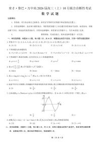 重庆育才中学、鲁能巴蜀中学、万州高级中学高2026届高三10月联合考试数学试题（含答案）