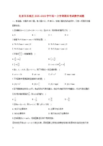 北京市东城区2025_2026学年高一上册期末考试数学试题（含答案）